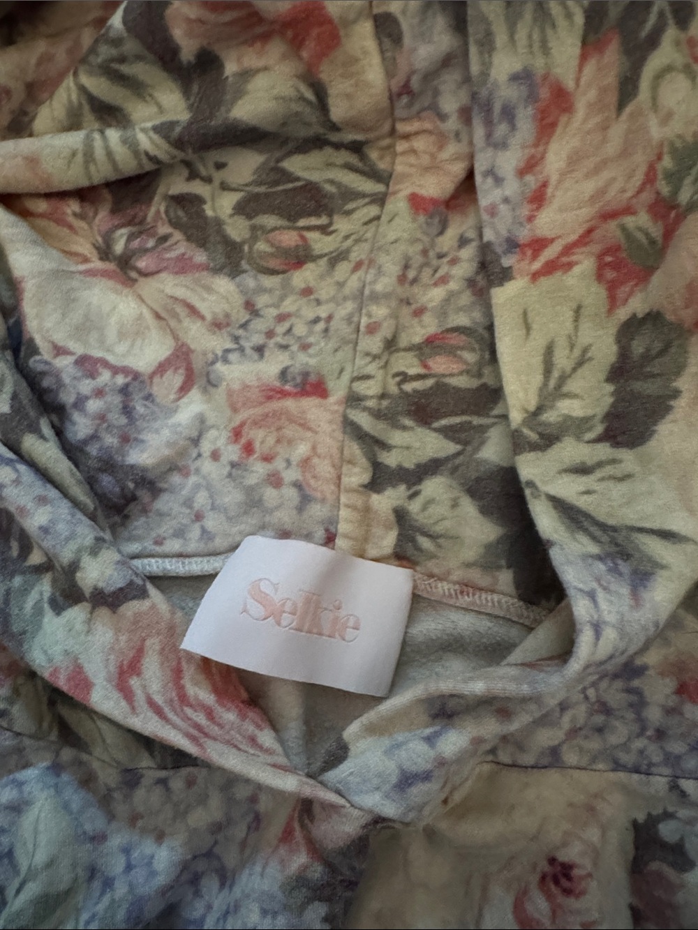 Selkie Floral Print Hooded Pullover Sweatshirt - Picture 5 of 6